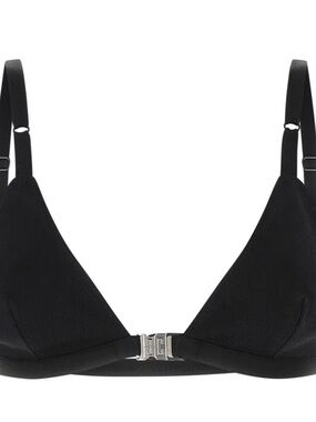 Givenchy Black Front-Clasp Triangle Bralette NWT
